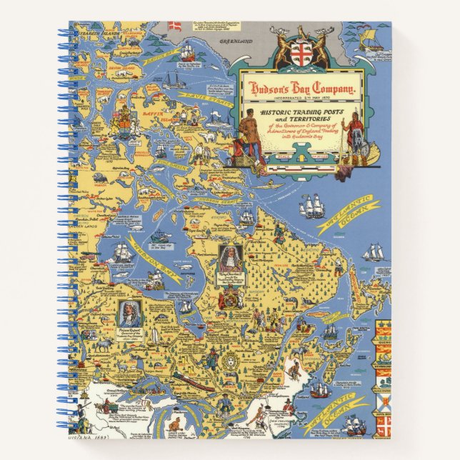 Hudson's Bay Company - Map of Canada Notebook (Front)