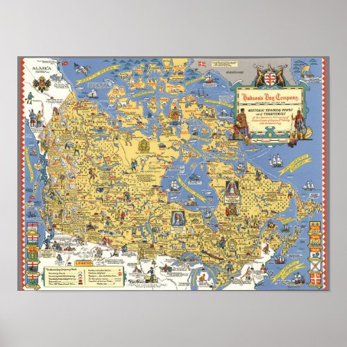 Hudsons Bay Company _ Map of Canada Poster