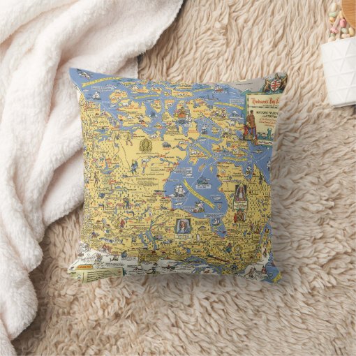 Hudson's Bay Company Map of Canada Throw Pillow Zazzle