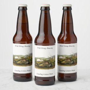 Hudson's Bay (Ungava Collared) Lemming by Audubon Beer Bottle Label