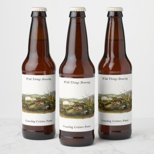 Hudsons Bay Ungava Collared Lemming by Audubon Beer Bottle Label