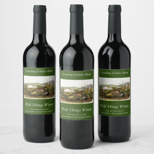 Hudsons Bay Ungava Collared Lemming by Audubon Wine Label