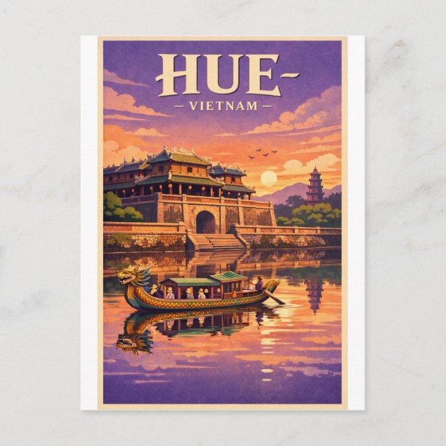 Hue Ancient Capital, Vietnam travel Postcard (Front)