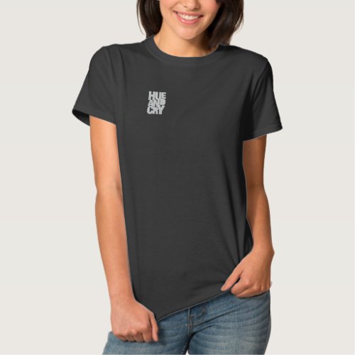 Hue And Cry _ Embroidered _PoloShirtLadiesBlack Embroidered Shirt