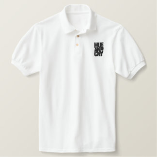 Hue And Cry - Embroidered - PoloShirt (Mens/White) Polo Shirt