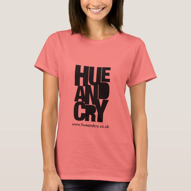 Hue and Cry - T-shirt (Ladies Ringer) (Front)