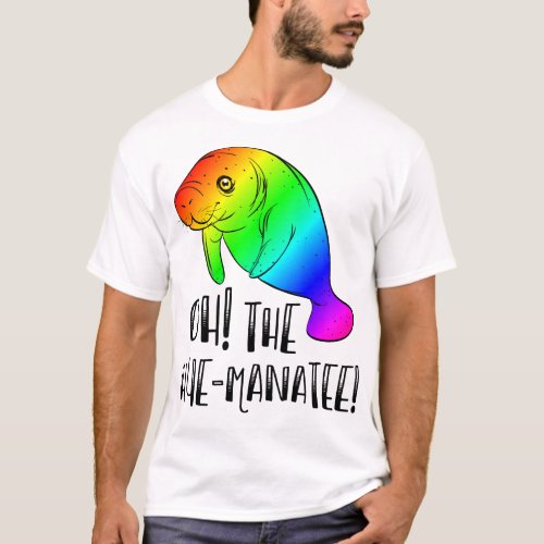 Hue Manatee Funny Vintage Sea Cow Gift T_Shirt