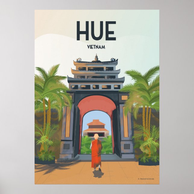 Hue vietnam vintnam travel poster (Front)