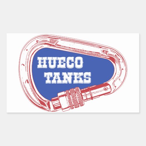 Hueco Tanks Carabiner Rectangular Sticker