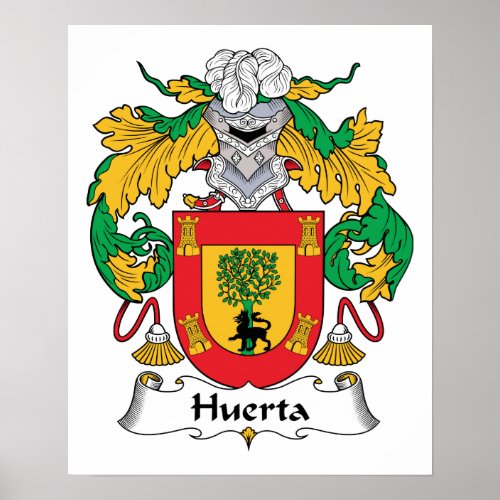 Huerta Family Crest Poster