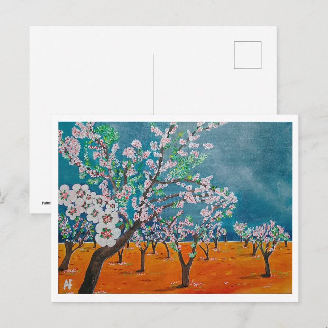 Huerto de Almendros Painting by Alfred Fox Postcard (Front/Back)