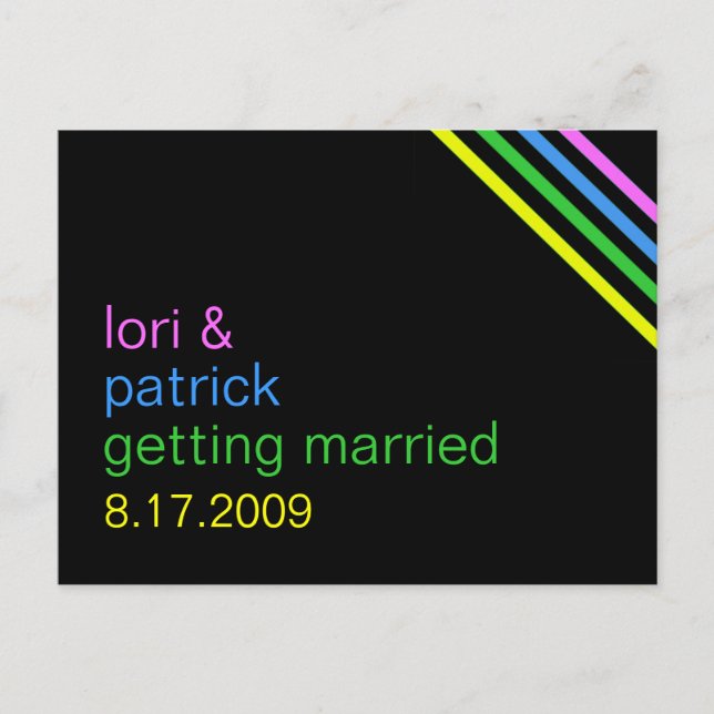 Hues Custom Save The Date Invite (Front)