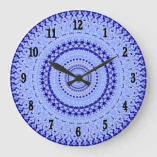 Hues of Blue Country Kitchen Wall Clock
