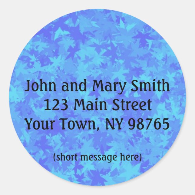 Hues of Blues Address Label (Front)