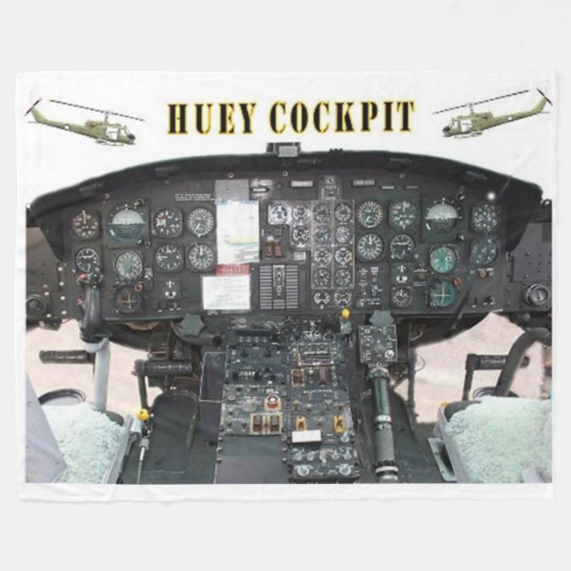 HUEY COCKPIT FLEECE BLANKET (Front (Horizontal))
