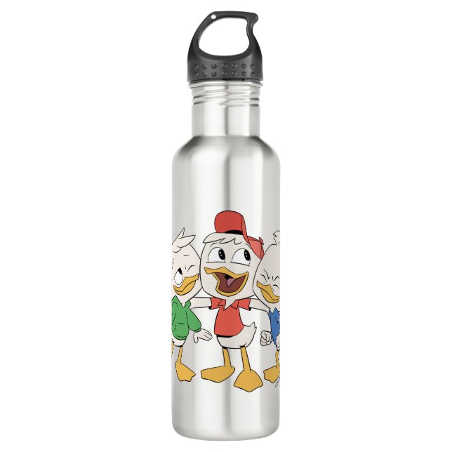 Huey, Dewey & Louie Stainless Steel Water Bottle (Front)