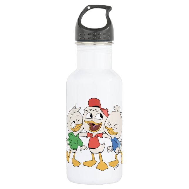 Huey, Dewey & Louie Stainless Steel Water Bottle (Front)