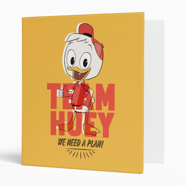 Huey Duck | Team Huey - We Need a Plan! 3 Ring Binder (Front/Inside)