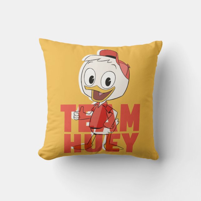 Huey Duck | Team Huey - We Need a Plan! Throw Pillow (Front)