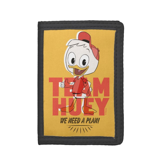 Huey Duck | Team Huey - We Need a Plan! Trifold Wallet (Front Vertical)