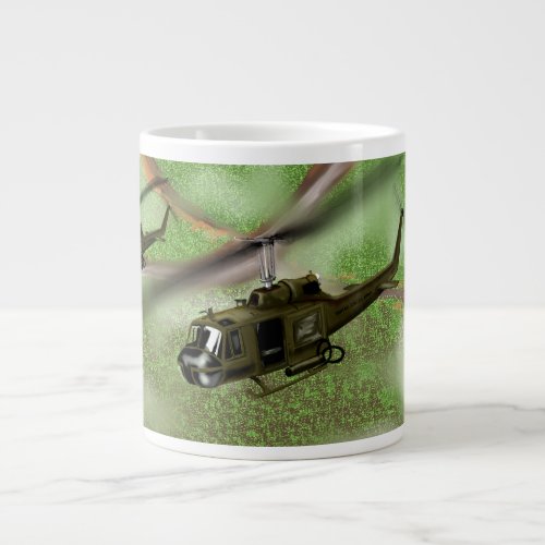 Huey helicopter large coffee mug