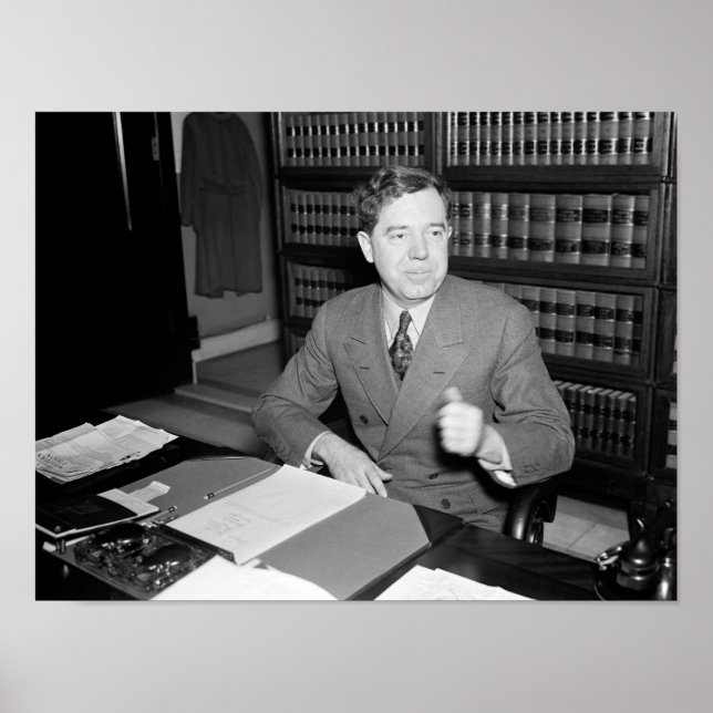 Huey Long At His Desk - The Kingfish - 1935 Poster (Front)