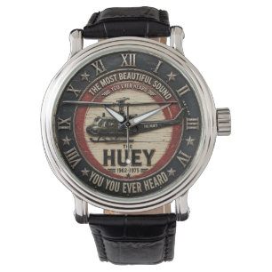 Huey UH-1 Helicopter Vintage Military Aviation Watch