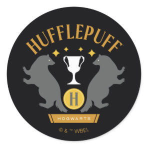 HUFFLEPUFF™ Badger and Cup House Pride Graphic Classic Round Sticker