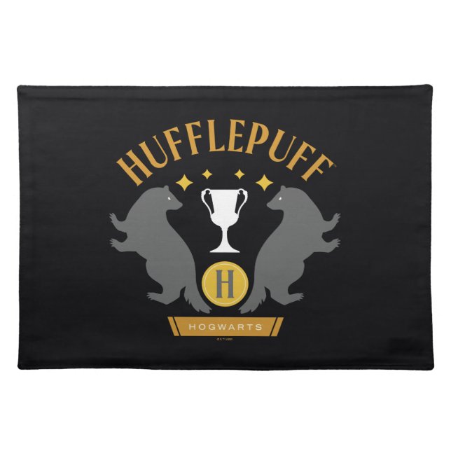 HUFFLEPUFF™ Badger and Cup House Pride Graphic Cloth Placemat (Front)