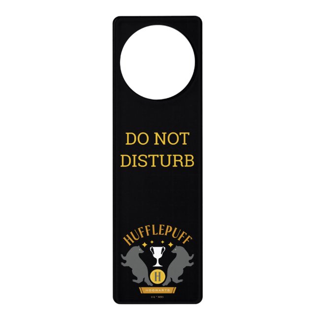 HUFFLEPUFF™ Badger and Cup House Pride Graphic Door Hanger (Front)