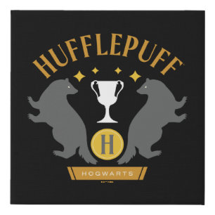 HUFFLEPUFF™ Badger and Cup House Pride Graphic Faux Canvas Print