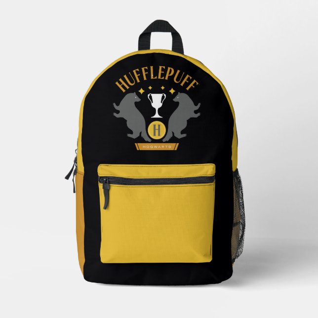 HUFFLEPUFF™ Badger and Cup House Pride Graphic Printed Backpack (Front)