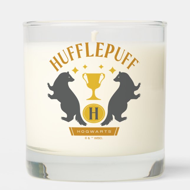 HUFFLEPUFF™ Badger and Cup House Pride Graphic Scented Candle (Front)