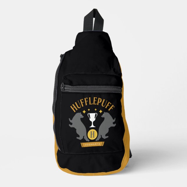 HUFFLEPUFF™ Badger and Cup House Pride Graphic Sling Bag (Front)