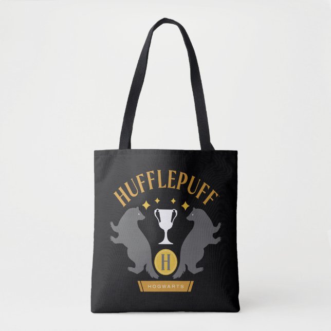 HUFFLEPUFF™ Badger and Cup House Pride Graphic Tote Bag (Front)