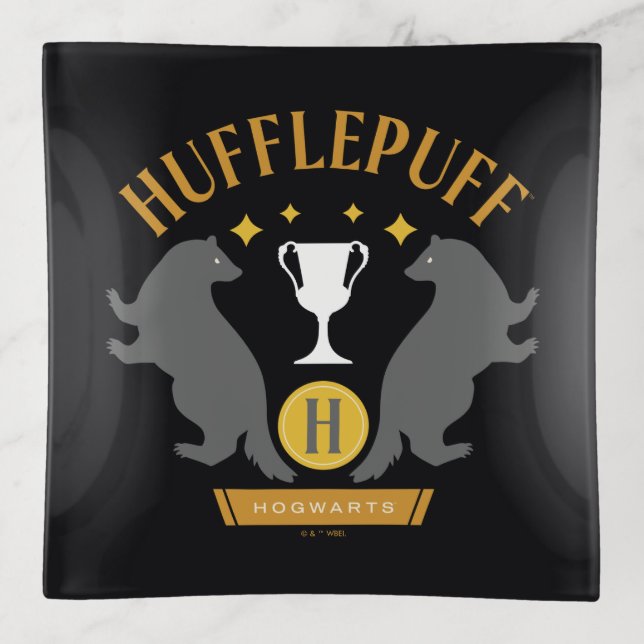 HUFFLEPUFF™ Badger and Cup House Pride Graphic Trinket Tray (Front)