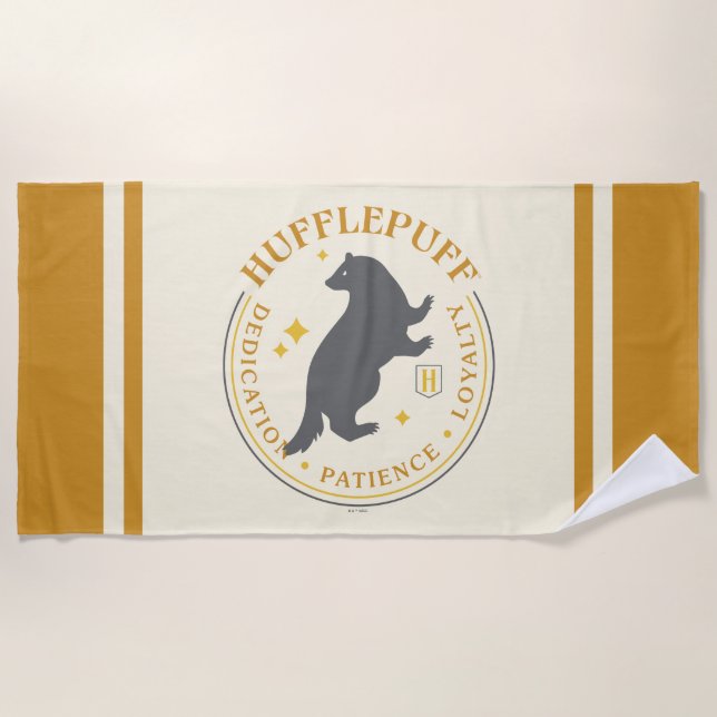 HUFFLEPUFF™ Badger House Pride Badge Beach Towel (Front)