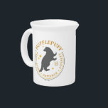 HUFFLEPUFF™ Badger House Pride Badge Beverage Pitcher<br><div class="desc">These are the tenets for HUFFLEPUFF™ House pride: Dedication - Patience - Loyalty. Show your dedication to HUFFLEPUFF™ with a fun graphic t-shirt or mug! Shop this design on more custom Zazzle products for the perfect gift.</div>