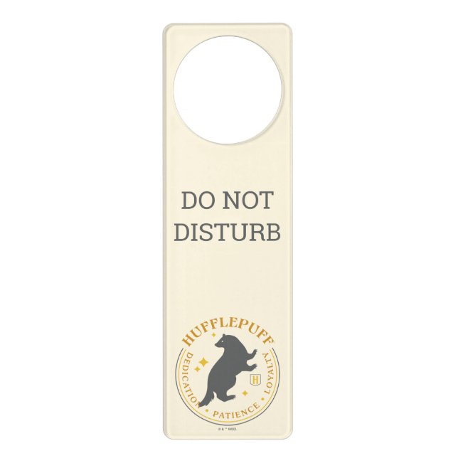 HUFFLEPUFF™ Badger House Pride Badge Door Hanger (Front)