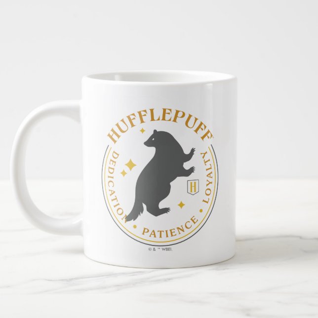 HUFFLEPUFF™ Badger House Pride Badge Giant Coffee Mug (Left)