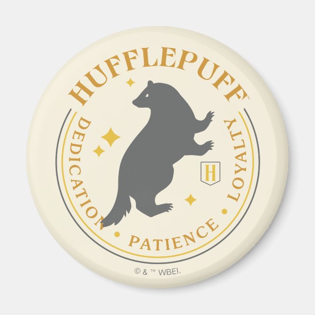 HUFFLEPUFF™ Badger House Pride Badge Magnet (Front)