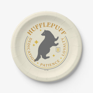 HUFFLEPUFF™ Badger House Pride Badge Paper Plates