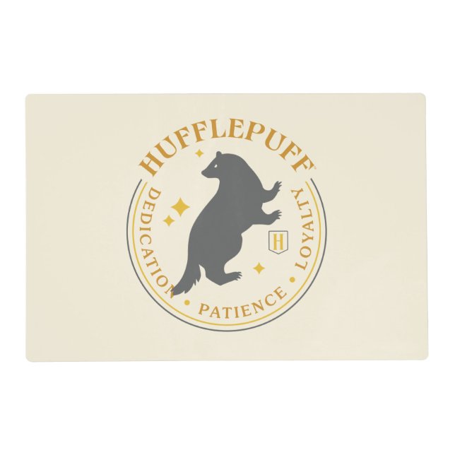HUFFLEPUFF™ Badger House Pride Badge Placemat (Front)