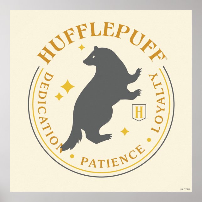 HUFFLEPUFF™ Badger House Pride Badge Poster (Front)