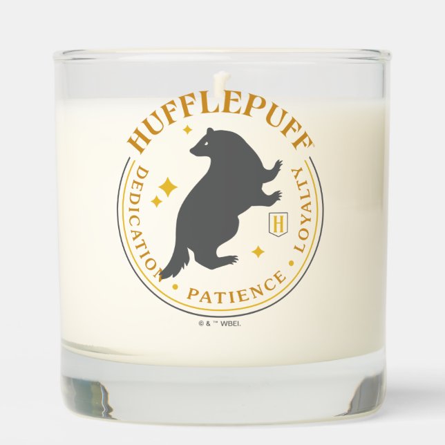 HUFFLEPUFF™ Badger House Pride Badge Scented Candle (Front)