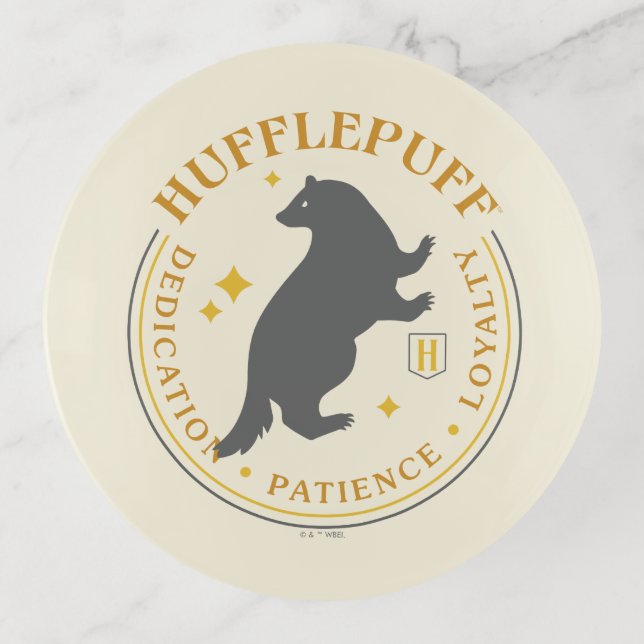 HUFFLEPUFF™ Badger House Pride Badge Trinket Tray (Front)