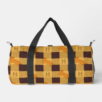 Hufflepuff™ Check Plaid Pattern Duffle Bag by harrypotter at Zazzle