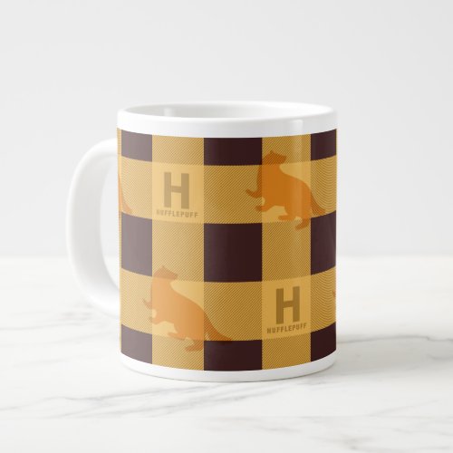 HUFFLEPUFFâ Check Plaid Pattern Giant Coffee Mug
