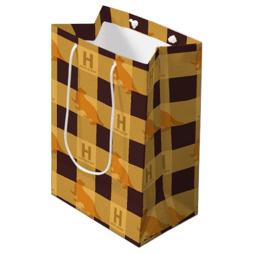 HUFFLEPUFFâ Check Plaid Pattern Medium Gift Bag