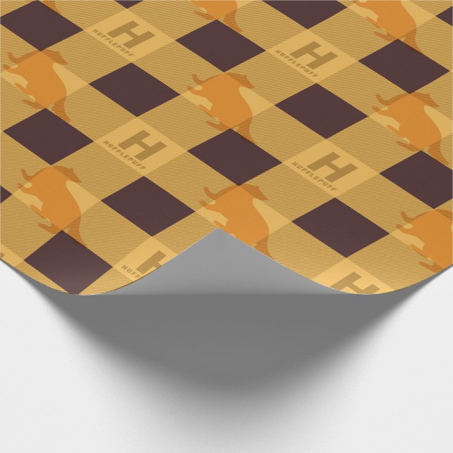 HUFFLEPUFF™ Check Plaid Pattern Wrapping Paper (Corner)
